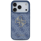 Guess 4G Big Logo dėklas iPhone 17 Pro / 18 Pro - Mėlynas -- iPhone 17 Pro / iPhone 18 Pro