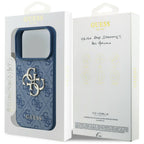 Guess 4G Big Logo dėklas iPhone 17 Pro / 18 Pro - Mėlynas -- iPhone 17 Pro / iPhone 18 Pro
