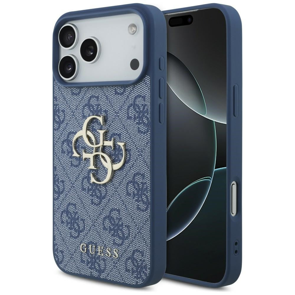Guess 4G Big Logo dėklas iPhone 17 Pro Max / 18 Pro Max - Mėlynas -- iPhone 17 Pro Max / iPhone 18 Pro Max