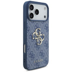 Guess 4G Big Logo dėklas iPhone 17 Pro Max / 18 Pro Max - Mėlynas -- iPhone 17 Pro Max / iPhone 18 Pro Max
