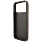 Guess 4G su Stripe Round ir Classic Logos MagSafe dėklas iPhone 17 Pro / 18 Pro - Ruda -- iPhone 17 Pro / iPhone 18 Pro