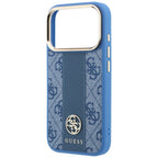 Guess 4G dėklas su Stripe Round ir Classic Logos MagSafe iPhone 17 Pro / 18 Pro - Mėlynas -- iPhone 17 Pro / iPhone 18 Pro
