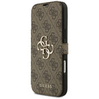 Guess Book 4G Metal Logo dėklas iPhone 18 Pro Max / 17 Pro Max - Ruda -- iPhone 18 Pro Max / iPhone 17 Pro Max