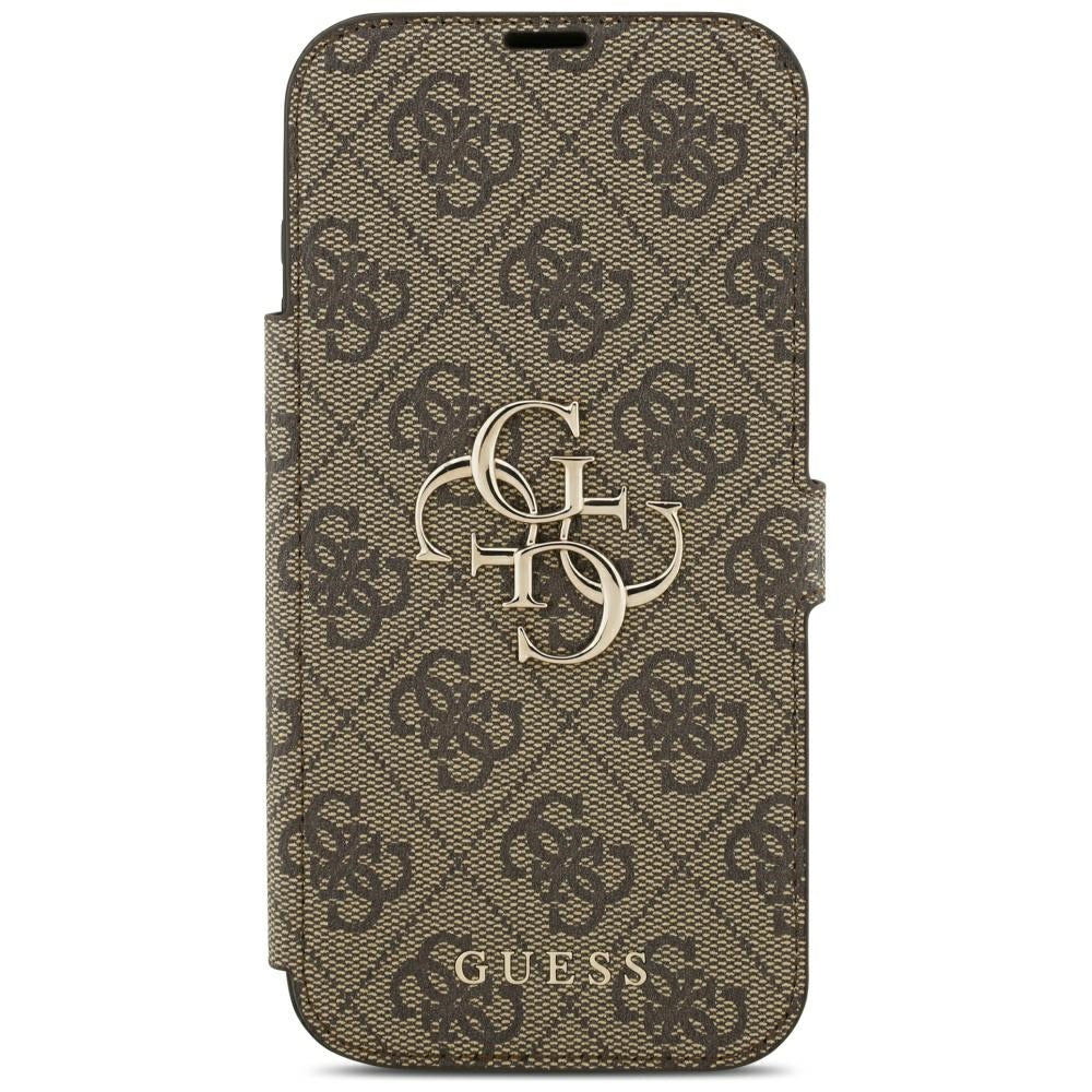 Guess Book 4G Metal Logo dėklas iPhone 18 Pro Max / 17 Pro Max - Ruda -- iPhone 18 Pro Max / iPhone 17 Pro Max