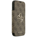 Guess Book 4G Metal Logo dėklas iPhone 18 Pro Max / 17 Pro Max - Ruda -- iPhone 18 Pro Max / iPhone 17 Pro Max