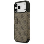 Guess Book 4G Metal Logo dėklas iPhone 18 Pro Max / 17 Pro Max - Ruda -- iPhone 18 Pro Max / iPhone 17 Pro Max