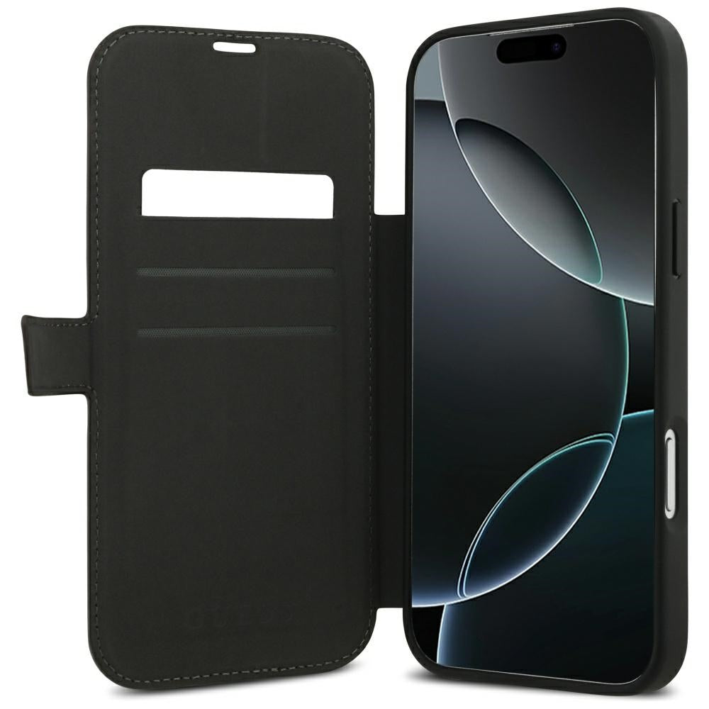 Guess Book 4G Metal Logo dėklas iPhone 18 Pro Max / 17 Pro Max - Ruda -- iPhone 18 Pro Max / iPhone 17 Pro Max