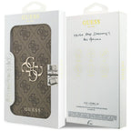 Guess Book 4G Metal Logo dėklas iPhone 18 Pro Max / 17 Pro Max - Ruda -- iPhone 18 Pro Max / iPhone 17 Pro Max