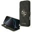 Guess Book 4G Metal Logo dėklas iPhone 18 Pro Max / 17 Pro Max - Juodas -- iPhone 18 Pro Max / iPhone 17 Pro Max