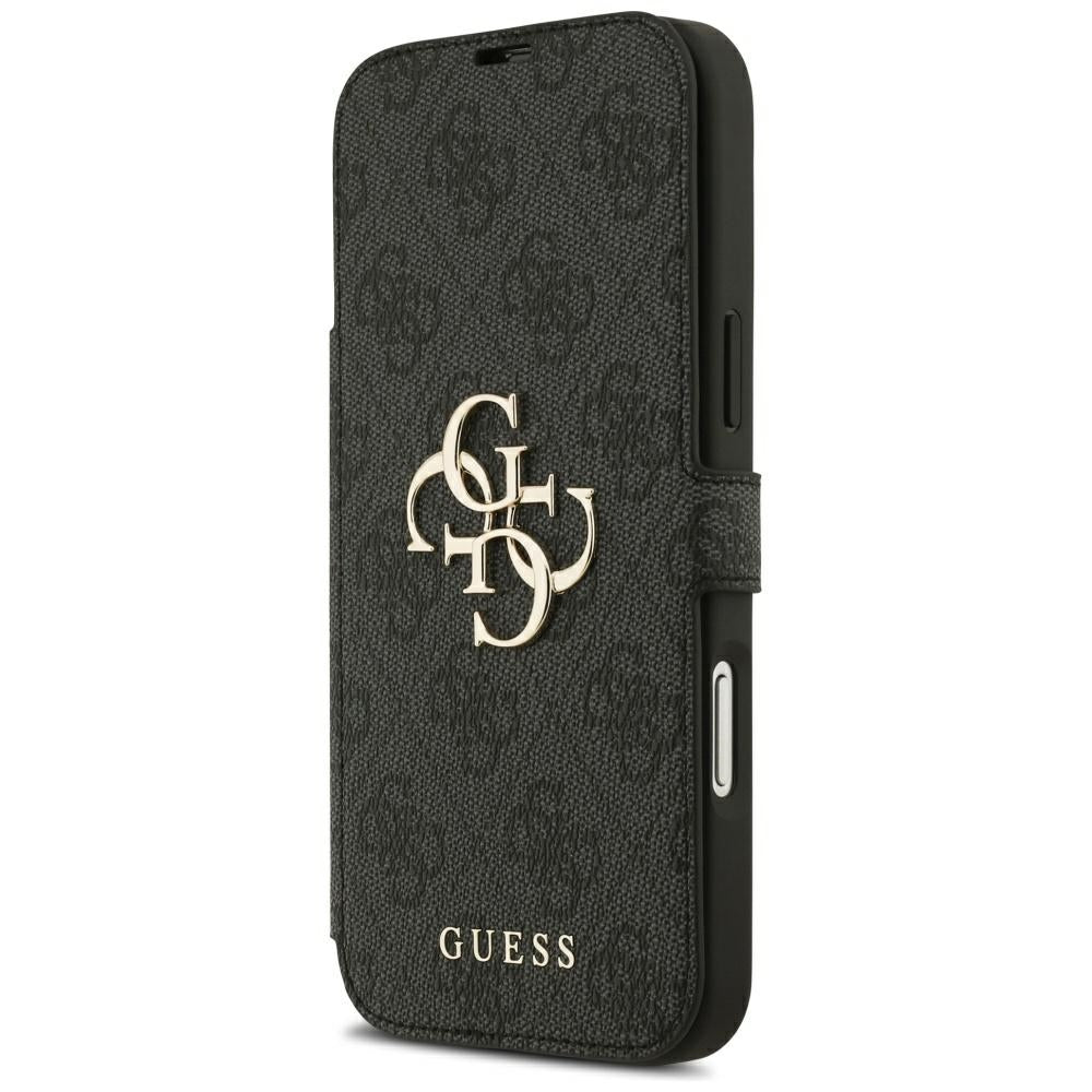 Guess Book 4G Metal Logo dėklas iPhone 18 Pro Max / 17 Pro Max - Juodas -- iPhone 18 Pro Max / iPhone 17 Pro Max