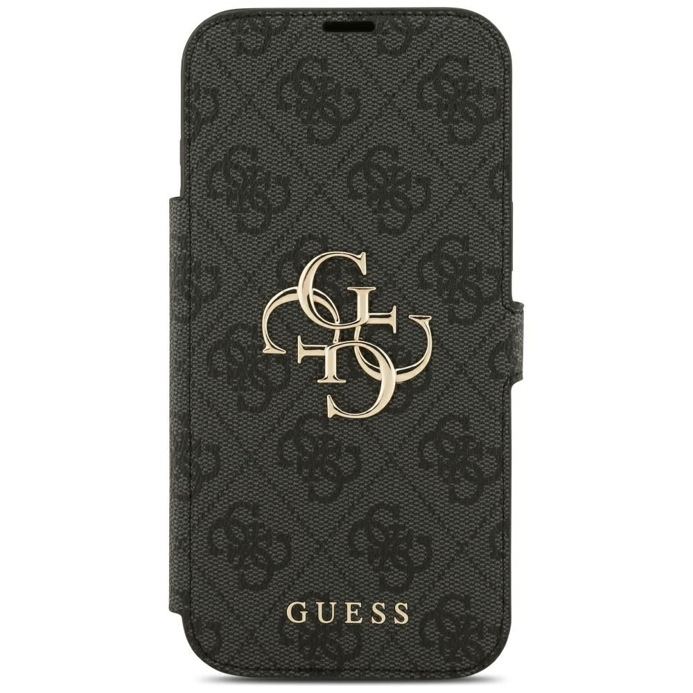 Guess Book 4G Metal Logo dėklas iPhone 18 Pro Max / 17 Pro Max - Juodas -- iPhone 18 Pro Max / iPhone 17 Pro Max