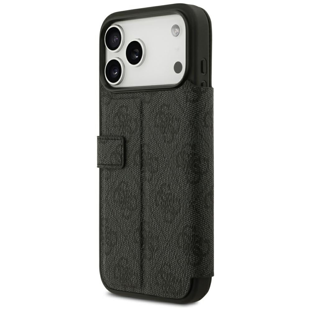 Guess Book 4G Metal Logo dėklas iPhone 18 Pro Max / 17 Pro Max - Juodas -- iPhone 18 Pro Max / iPhone 17 Pro Max