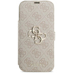 Guess Book 4G Metal Logo dėklas iPhone 18 Pro Max / 17 Pro Max - Rožinė -- iPhone 18 Pro Max / iPhone 17 Pro Max
