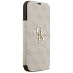 Guess Book 4G Metal Logo dėklas iPhone 18 Pro Max / 17 Pro Max - Rožinė -- iPhone 18 Pro Max / iPhone 17 Pro Max