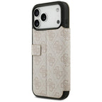 Guess Book 4G Metal Logo dėklas iPhone 18 Pro Max / 17 Pro Max - Rožinė -- iPhone 18 Pro Max / iPhone 17 Pro Max