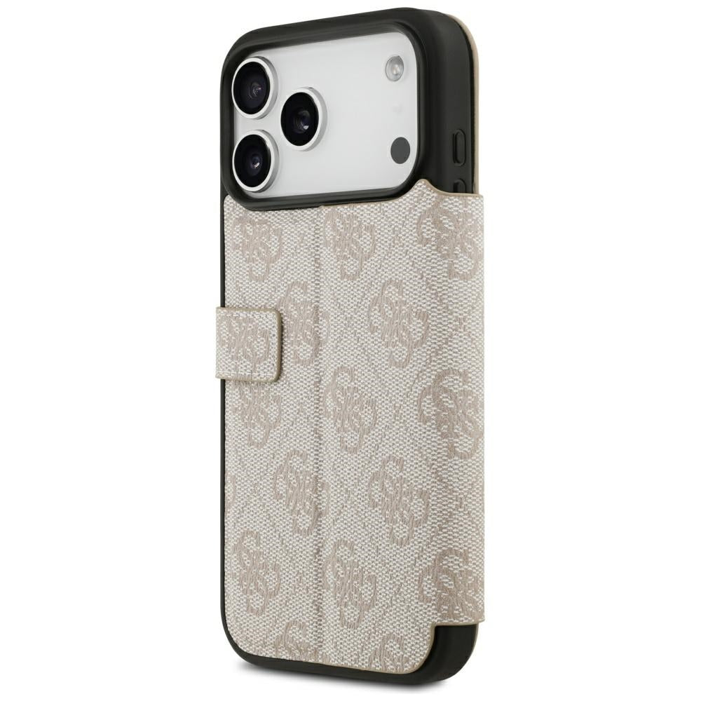 Guess Book 4G Metal Logo dėklas iPhone 18 Pro Max / 17 Pro Max - Rožinė -- iPhone 18 Pro Max / iPhone 17 Pro Max