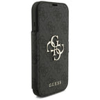 Guess Book 4G Metal Logo dėklas iPhone 18 Pro / 17 Pro - Juodas -- iPhone 18 Pro / iPhone 17 Pro