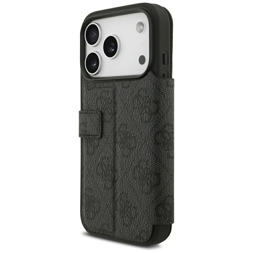 Guess Book 4G Metal Logo dėklas iPhone 18 Pro / 17 Pro - Juodas -- iPhone 18 Pro / iPhone 17 Pro