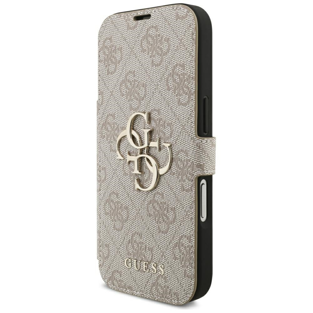 Guess Book 4G Metal Logo dėklas iPhone 18 Pro / 17 Pro - Rožinė -- iPhone 18 Pro / iPhone 17 Pro