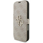 Guess Book 4G Metal Logo dėklas iPhone 18 Pro / 17 Pro - Rožinė -- iPhone 18 Pro / iPhone 17 Pro