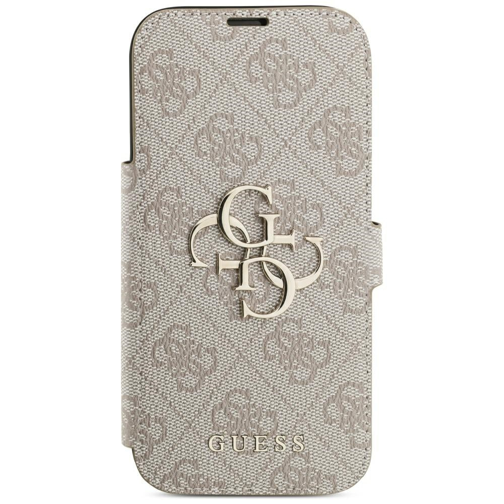 Guess Book 4G Metal Logo dėklas iPhone 18 Pro / 17 Pro - Rožinė -- iPhone 18 Pro / iPhone 17 Pro
