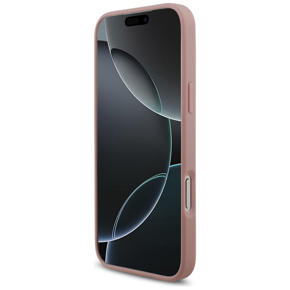 Guess Fixed Glitter Big 4G dėklas iPhone 18 Pro Max / 17 Pro Max - Rožinė -- iPhone 18 Pro Max / iPhone 17 Pro Max