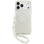 Guess IML Flowers Allover Electroplated with Pearl Strap MagSafe dėklas iPhone 18 Pro Max / 17 Pro Max - baltas -- iPhone...