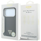 Guess Kevlar Triangle Logo MagSafe dėklas skirtas iPhone 17 Pro / 18 Pro - Ruda -- iPhone 17 Pro / iPhone 18 Pro