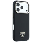 Guess Kevlar Triangle Logo MagSafe dėklas skirtas iPhone 17 Pro / 18 Pro - Black -- iPhone 17 Pro / iPhone 18 Pro