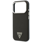Guess Kevlar Triangle Logo MagSafe dėklas skirtas iPhone 17 Pro Max / 18 Pro Max - Brown -- iPhone 17 Pro Max / iPhone 18...