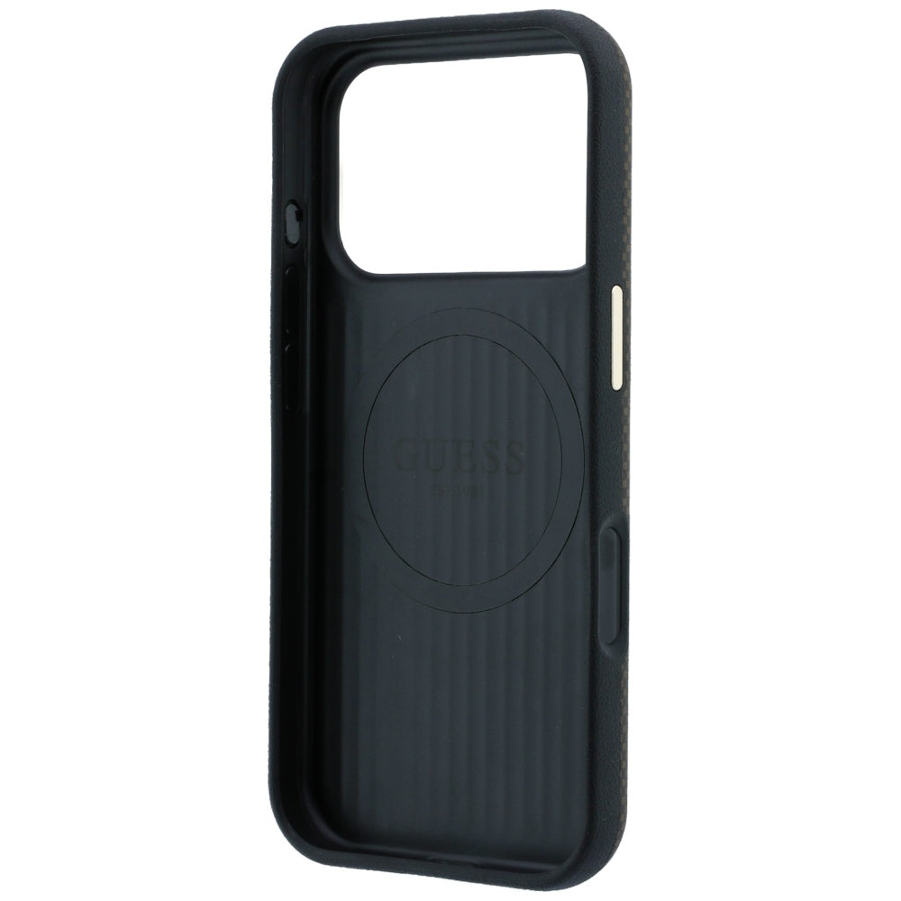 Guess Kevlar Triangle Logo MagSafe dėklas skirtas iPhone 17 Pro Max / 18 Pro Max - Brown -- iPhone 17 Pro Max / iPhone 18...