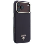 Guess Kevlar Triangle Logo MagSafe dėklas skirtas iPhone 17 Pro Max / 18 Pro Max - Burgundy -- iPhone 17 Pro Max / iPhone...