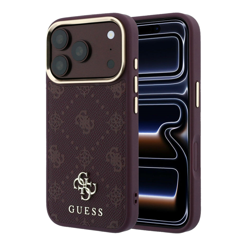 Guess Peony 4G Small Logo MagSafe dėklas iPhone 17 Pro / 18 Pro - Bordelis -- iPhone 17 Pro / iPhone 18 Pro