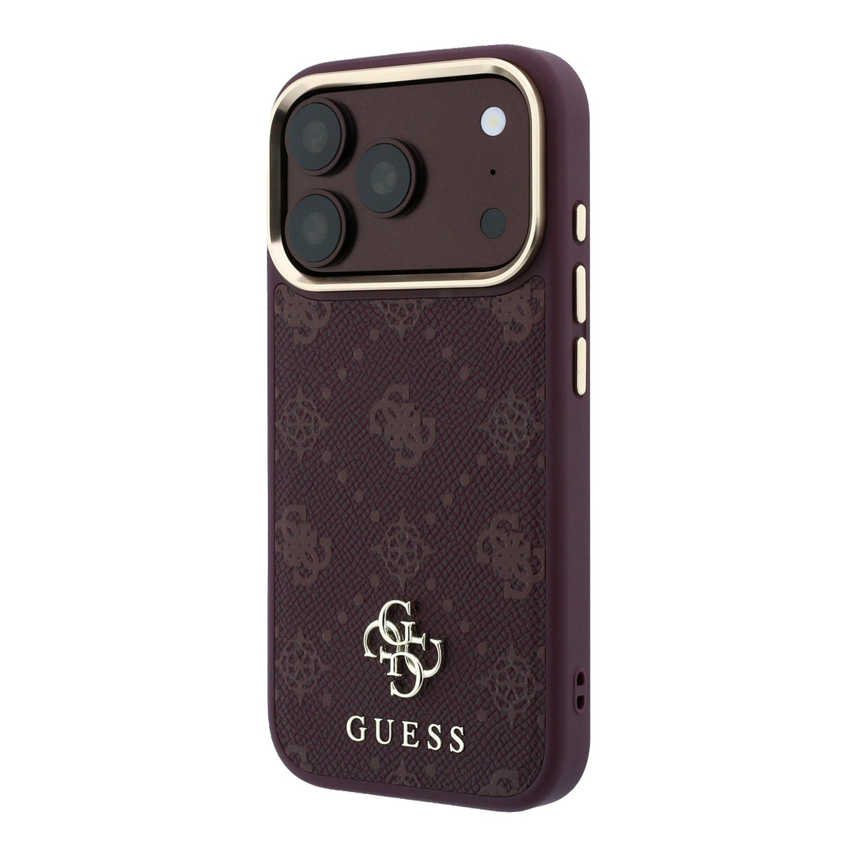 Guess Peony 4G Small Logo MagSafe dėklas iPhone 17 Pro / 18 Pro - Bordelis -- iPhone 17 Pro / iPhone 18 Pro