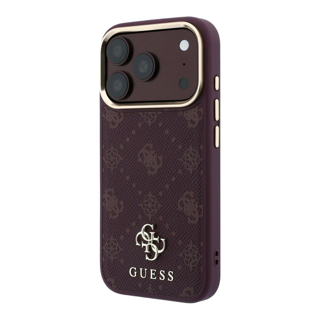 Guess Peony 4G Small Logo MagSafe dėklas iPhone 17 Pro / 18 Pro - Bordelis -- iPhone 17 Pro / iPhone 18 Pro
