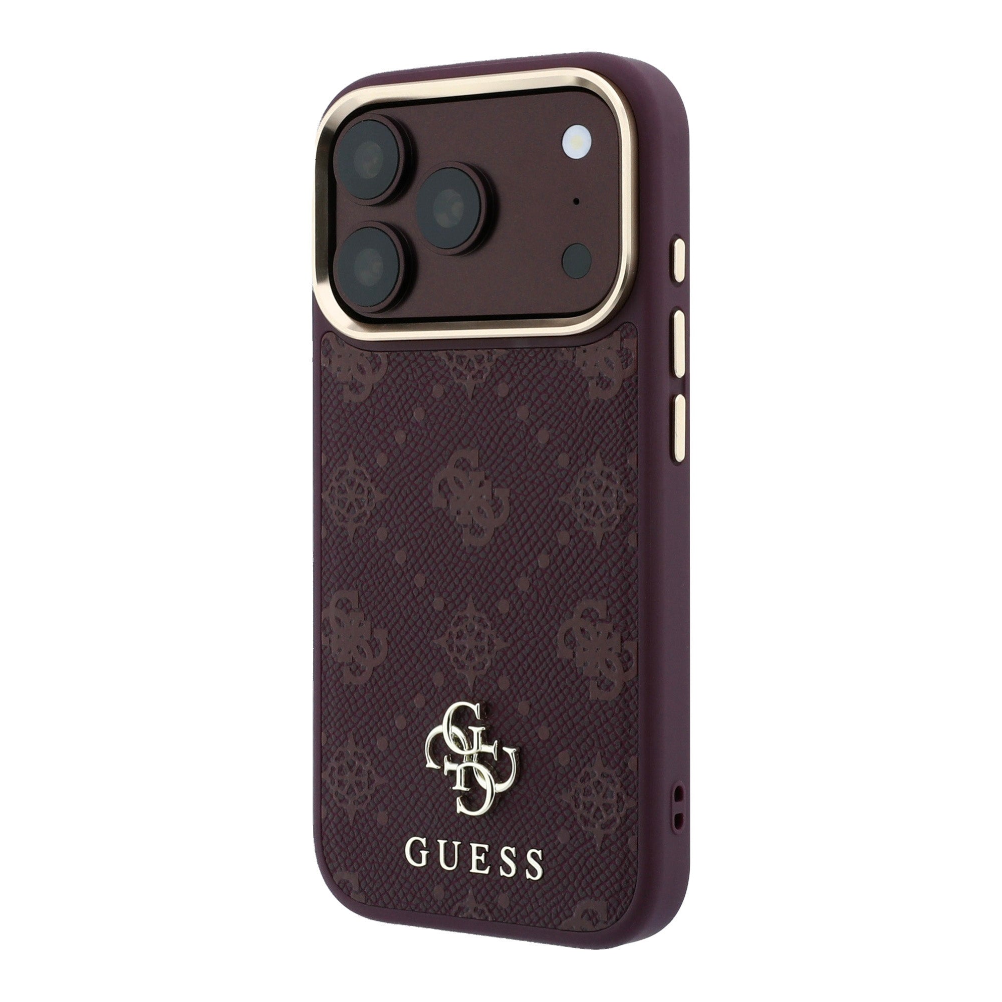 Guess Peony 4G Small Logo MagSafe dėklas iPhone 17 Pro / 18 Pro - Bordelis -- iPhone 17 Pro / iPhone 18 Pro