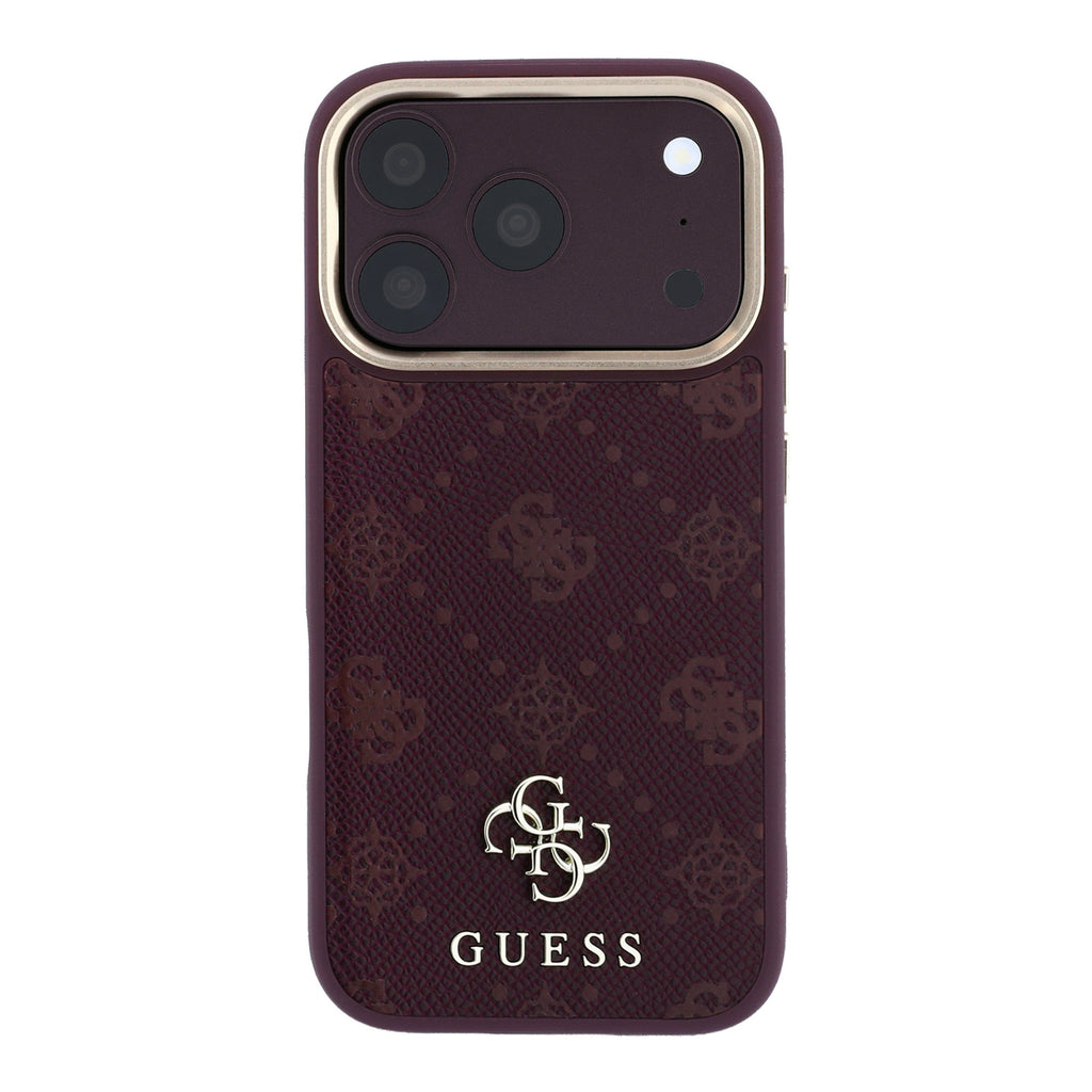 Guess Peony 4G Small Logo MagSafe dėklas iPhone 17 Pro / 18 Pro - Bordelis -- iPhone 17 Pro / iPhone 18 Pro