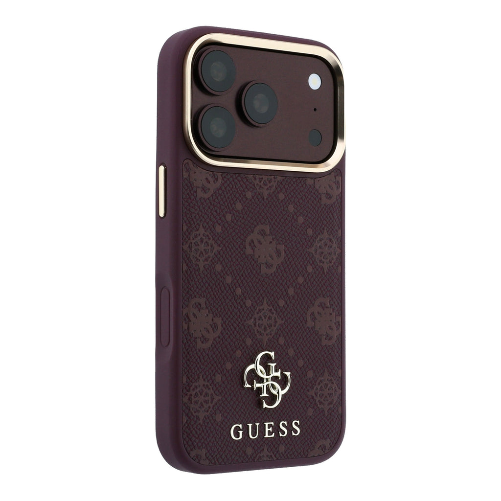 Guess Peony 4G Small Logo MagSafe dėklas iPhone 17 Pro / 18 Pro - Bordelis -- iPhone 17 Pro / iPhone 18 Pro
