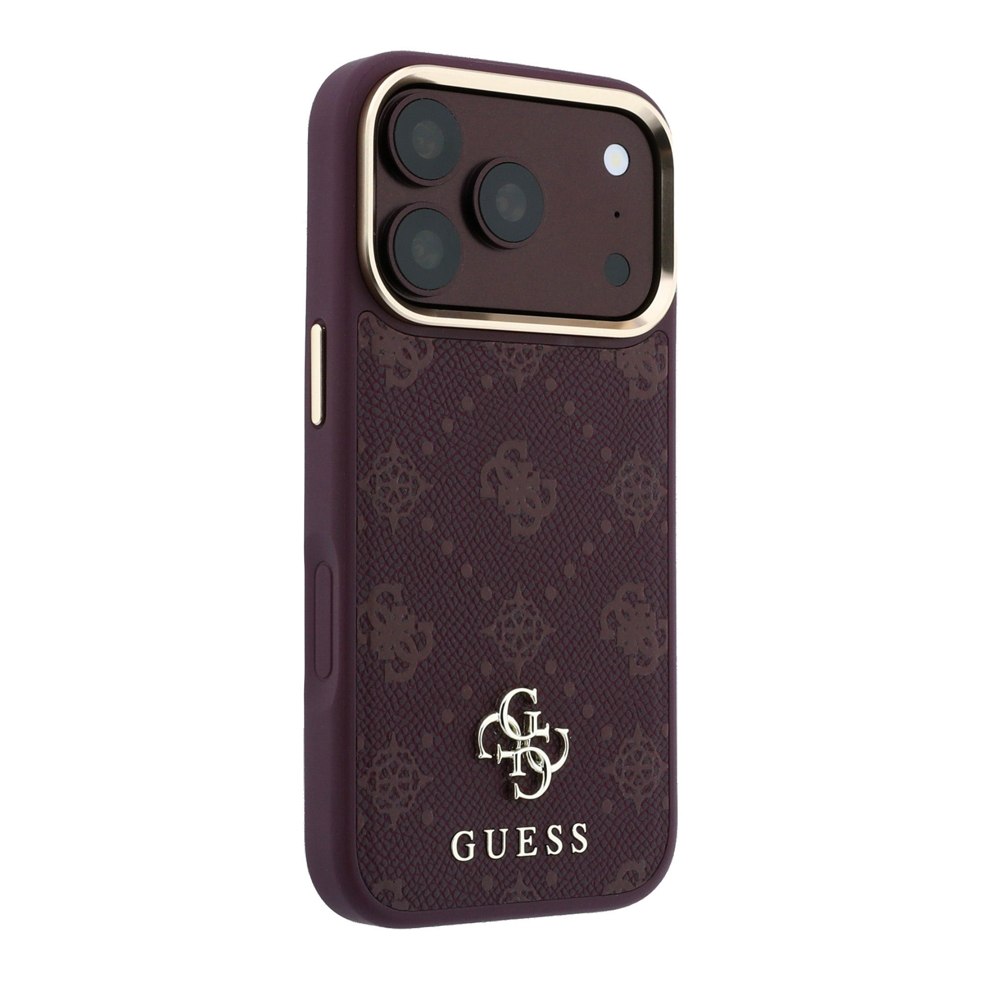 Guess Peony 4G Small Logo MagSafe dėklas iPhone 17 Pro / 18 Pro - Bordelis -- iPhone 17 Pro / iPhone 18 Pro
