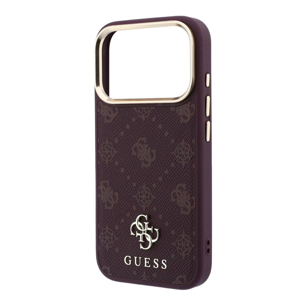 Guess Peony 4G Small Logo MagSafe dėklas iPhone 17 Pro / 18 Pro - Bordelis -- iPhone 17 Pro / iPhone 18 Pro