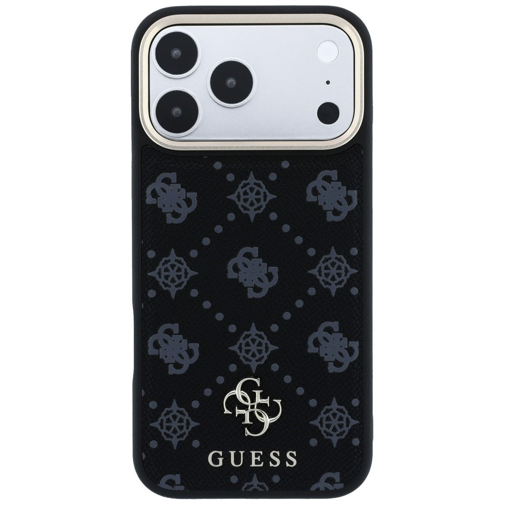 Guess Peony 4G Small Logo MagSafe dėklas iPhone 17 Pro / 18 Pro - Juodas -- iPhone 17 Pro / iPhone 18 Pro