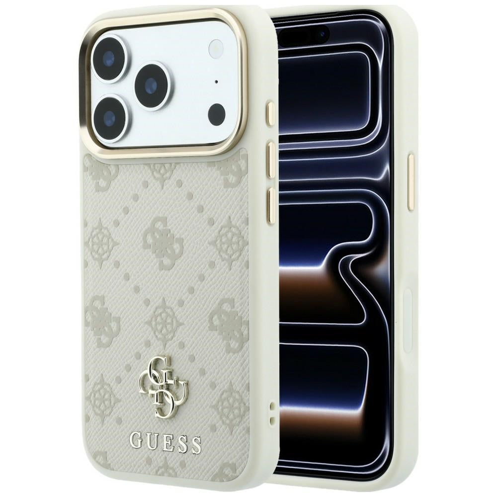Guess Peony 4G Small Logo MagSafe dėklas iPhone 17 Pro Max / 18 Pro Max - Smėlio -- iPhone 17 Pro Max / iPhone 18 Pro Max