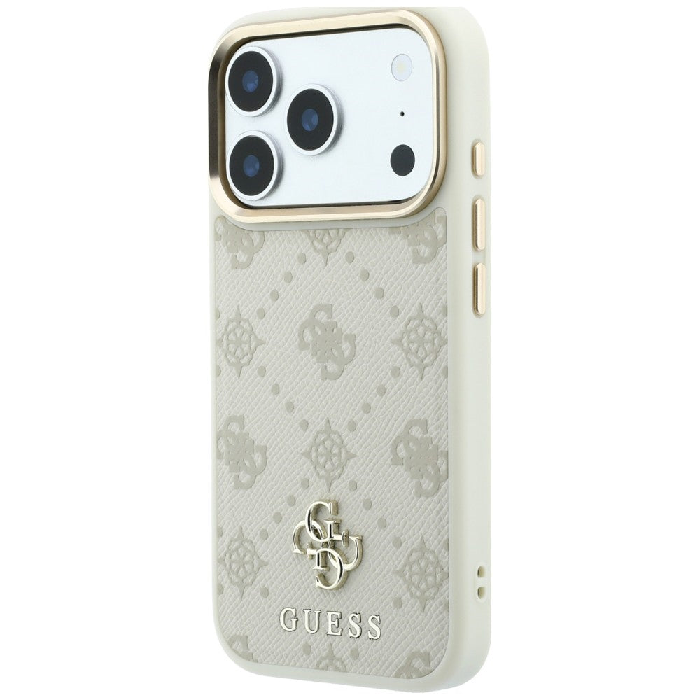 Guess Peony 4G Small Logo MagSafe dėklas iPhone 17 Pro Max / 18 Pro Max - Smėlio -- iPhone 17 Pro Max / iPhone 18 Pro Max