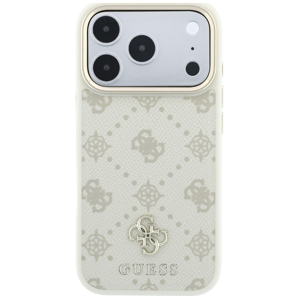 Guess Peony 4G Small Logo MagSafe dėklas iPhone 17 Pro Max / 18 Pro Max - Smėlio -- iPhone 17 Pro Max / iPhone 18 Pro Max