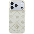 Guess Peony 4G Small Logo MagSafe dėklas iPhone 17 Pro Max / 18 Pro Max - Smėlio -- iPhone 17 Pro Max / iPhone 18 Pro Max