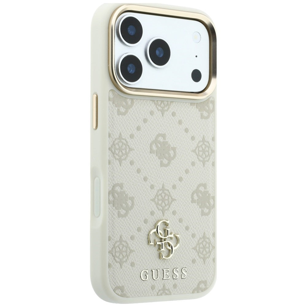 Guess Peony 4G Small Logo MagSafe dėklas iPhone 17 Pro Max / 18 Pro Max - Smėlio -- iPhone 17 Pro Max / iPhone 18 Pro Max