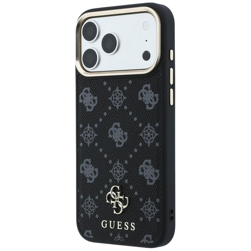Guess Peony 4G Small Logo MagSafe dėklas iPhone 17 Pro Max / 18 Pro Max - Juodas -- iPhone 17 Pro Max / iPhone 18 Pro Max