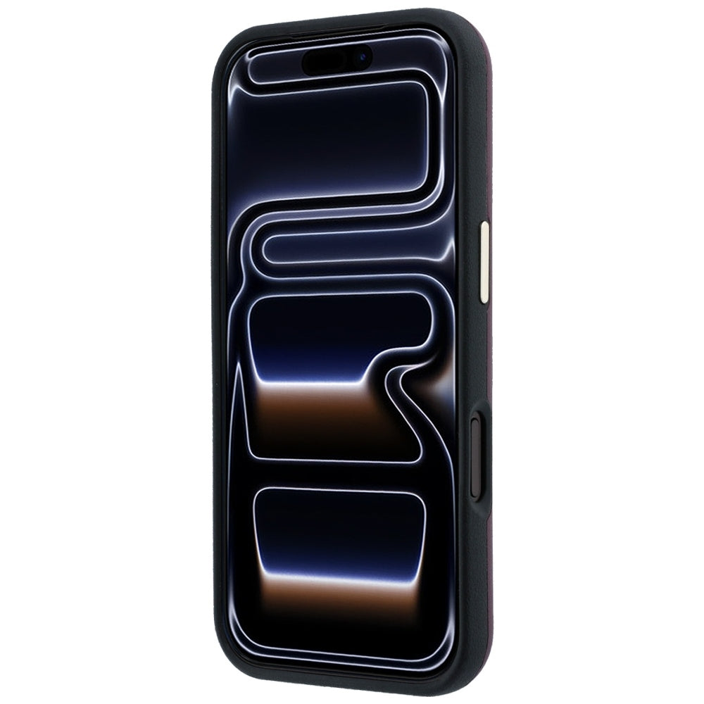 Guess Perforated 4G Aukso Logo Magsafe Dėklas iPhone 18 Pro / 17 Pro - Bordo -- iPhone 18 Pro / iPhone 17 Pro