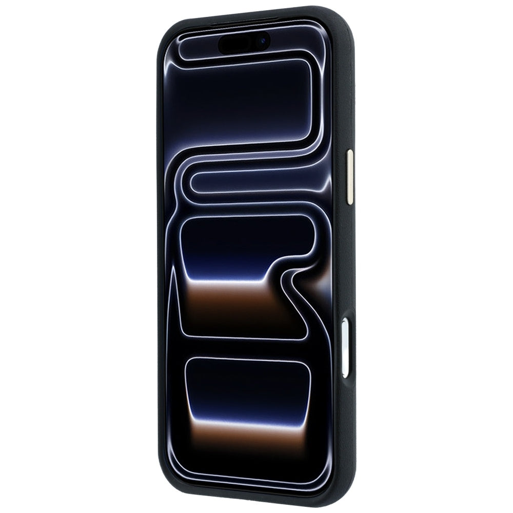 Guess Perforated 4G Gold Logo MagSafe dėklas iPhone 17 Pro Max / 18 Pro Max - Juodas -- iPhone 17 Pro Max / iPhone 18 Pro Max