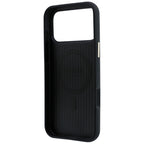 Guess Perforated 4G Gold Logo MagSafe dėklas iPhone 17 Pro Max / 18 Pro Max - Juodas -- iPhone 17 Pro Max / iPhone 18 Pro Max
